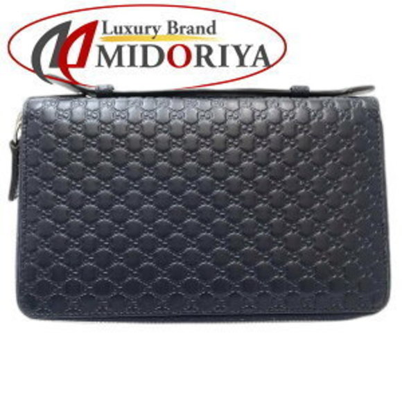 Gucci Zip Micro ssima Blue Navy Wallet Organizer Leather - Picture 1 of 9